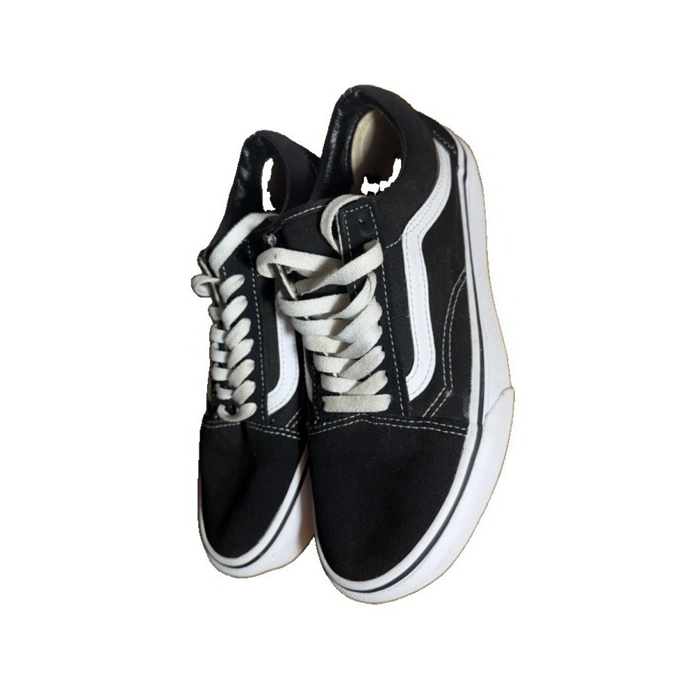 Vans Unisex Off The Wall Black White Shoes Sneakers Old Skool Woman's 7 Men 5.5